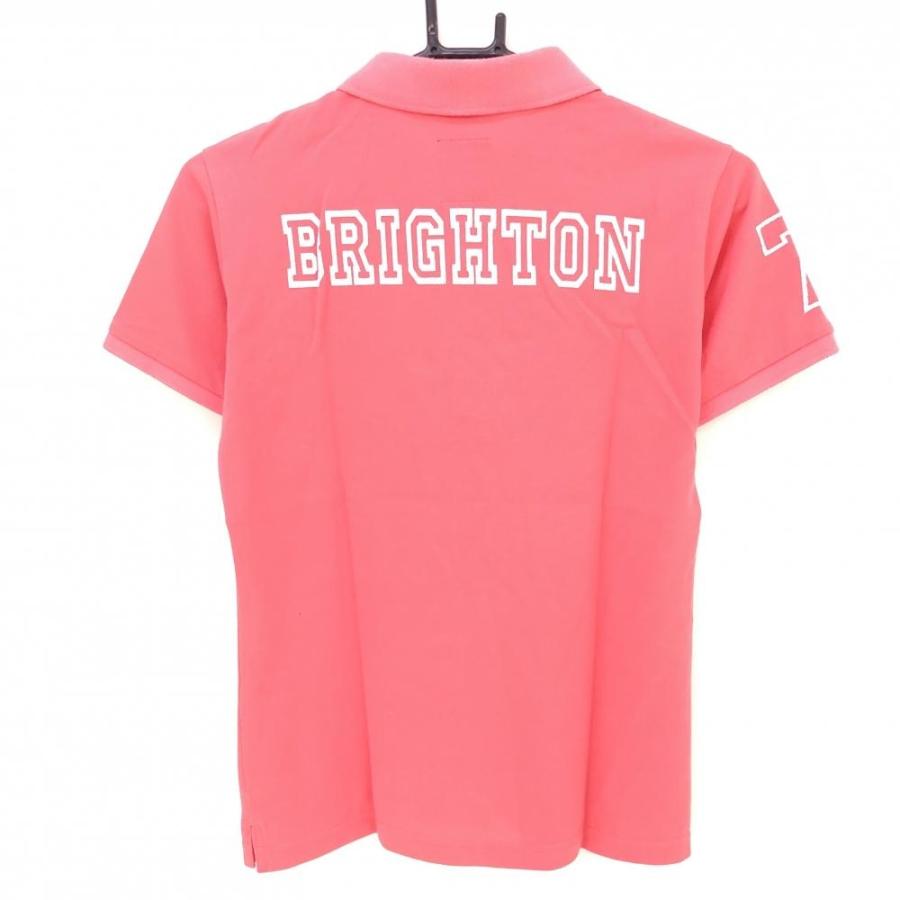 新品未使　Admiral ポロシャツ レディース サーモンピンク Admiral アドミラル 半袖ポロシャツ ピンク 袖ナンバー バック