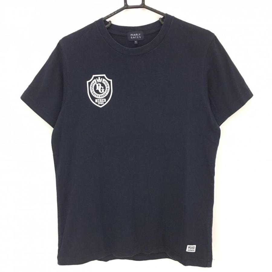 【新品】PEARLY GATES　半袖Tシャツ　30周年記念モデル　ニコちゃん PEARLY GATES（パーリーゲイツ） Tシャツ ネイビーー×白 30周年 ニコ