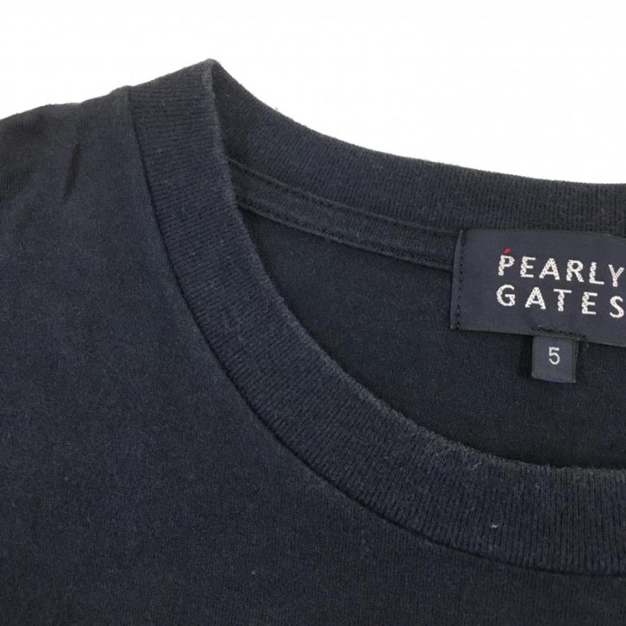 PEARLY GATES（パーリーゲイツ） Tシャツ ネイビーー×白 30周年 ニコ