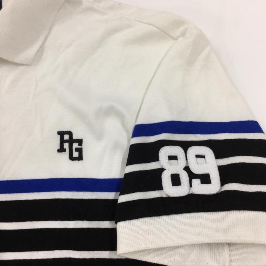 PEARLY GATES（パーリーゲイツ） 半袖ポロシャツ 黒×白 ボーダー