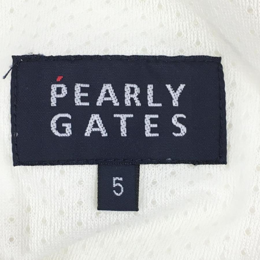 PEARLY GATES（パーリーゲイツ） 中綿パンツ 白×ネイビー ロゴ刺しゅう