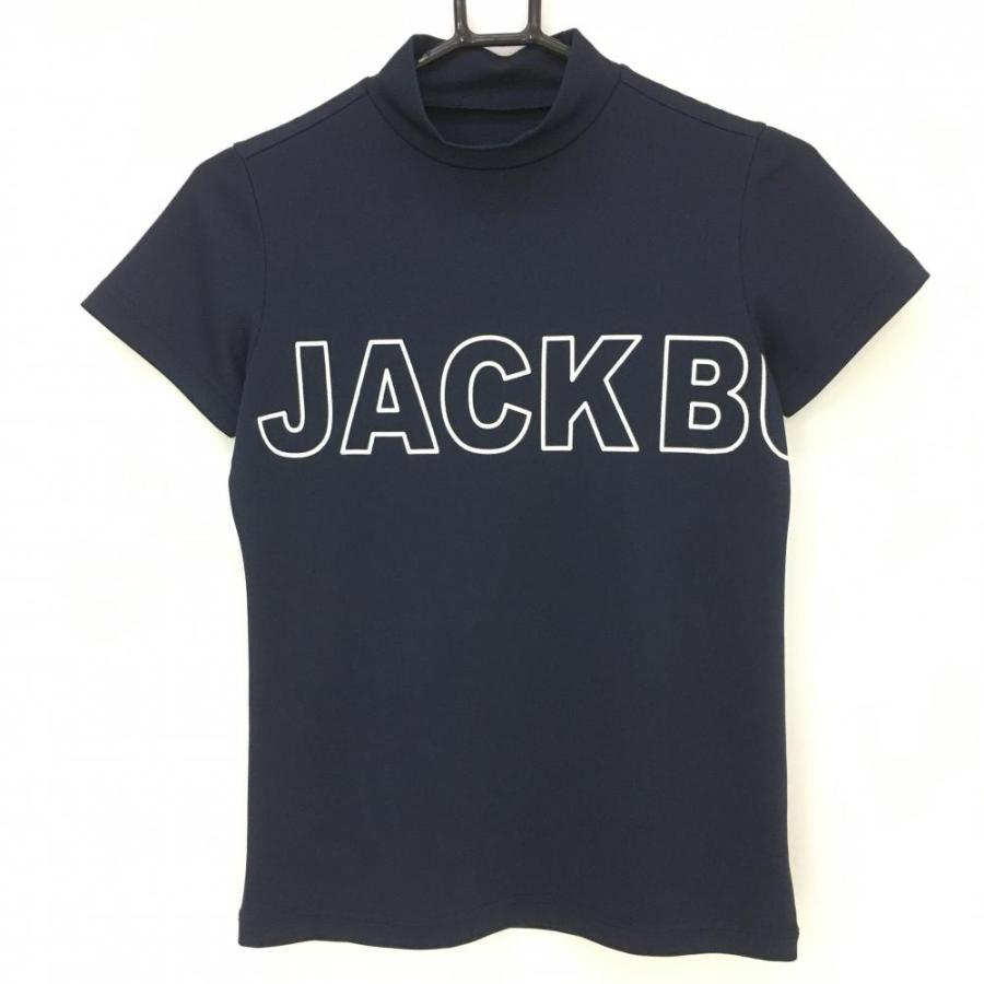 Jack Bunny!!（ジャックバニー） 半袖ハイネックシャツ ネイビー×白