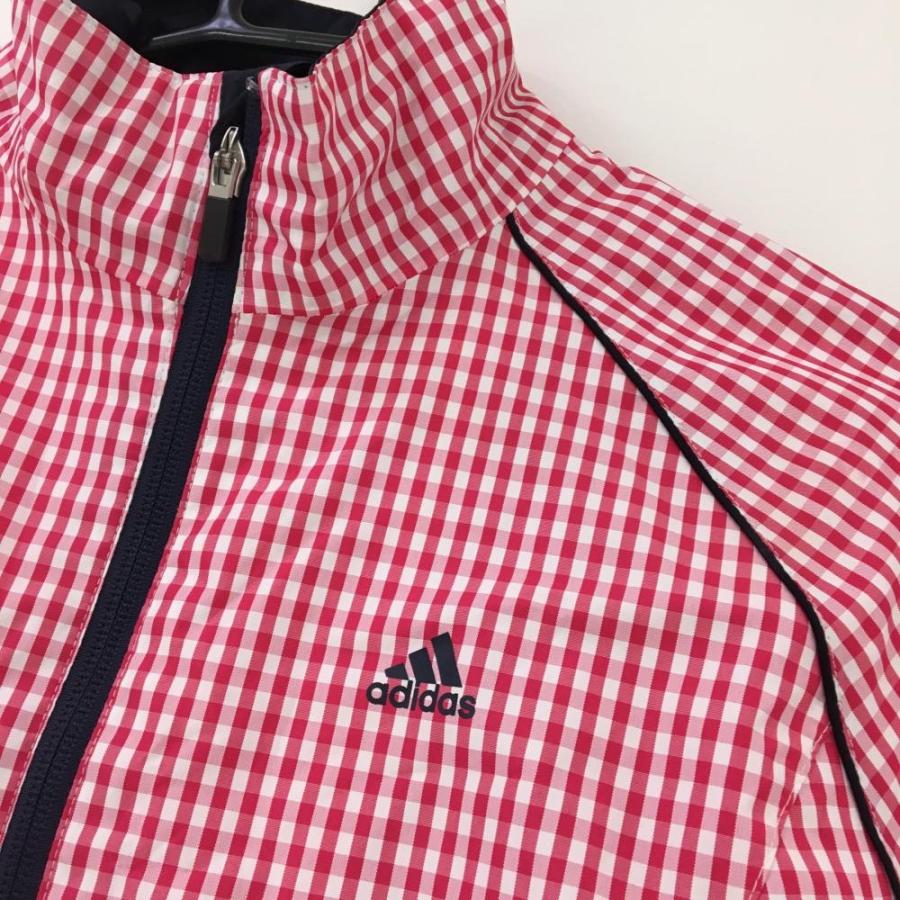 adidas アディダス 2WAYレインワンピース ピンク×白 ギンガム adidas アディダス 2WAYレインワンピース ピンク×白 ギンガム