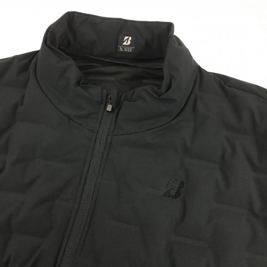 BRIDGESTONE GOLF ブリヂストン ダウンジャケット 黒 軽量 凹凸生地