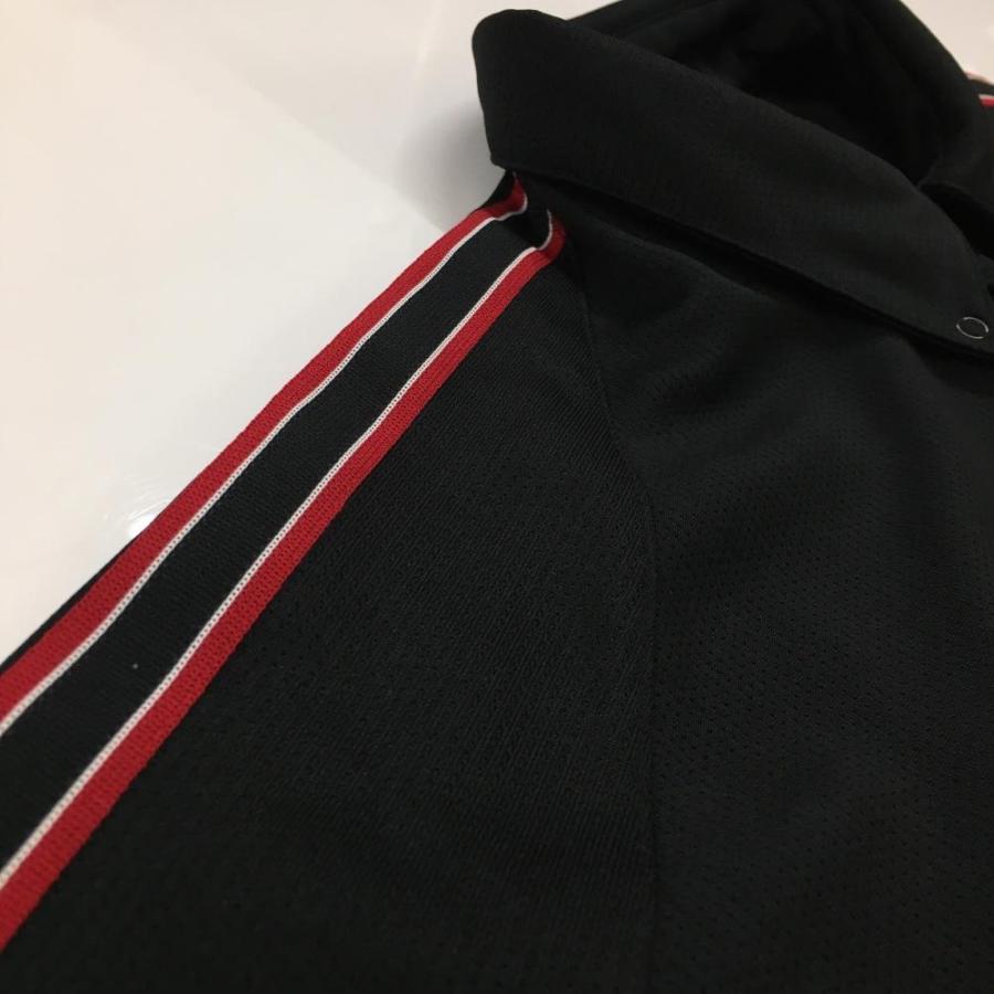 Russeluno（ラッセルノ） 半袖ポロシャツ 黒×レッド ルチャマスク