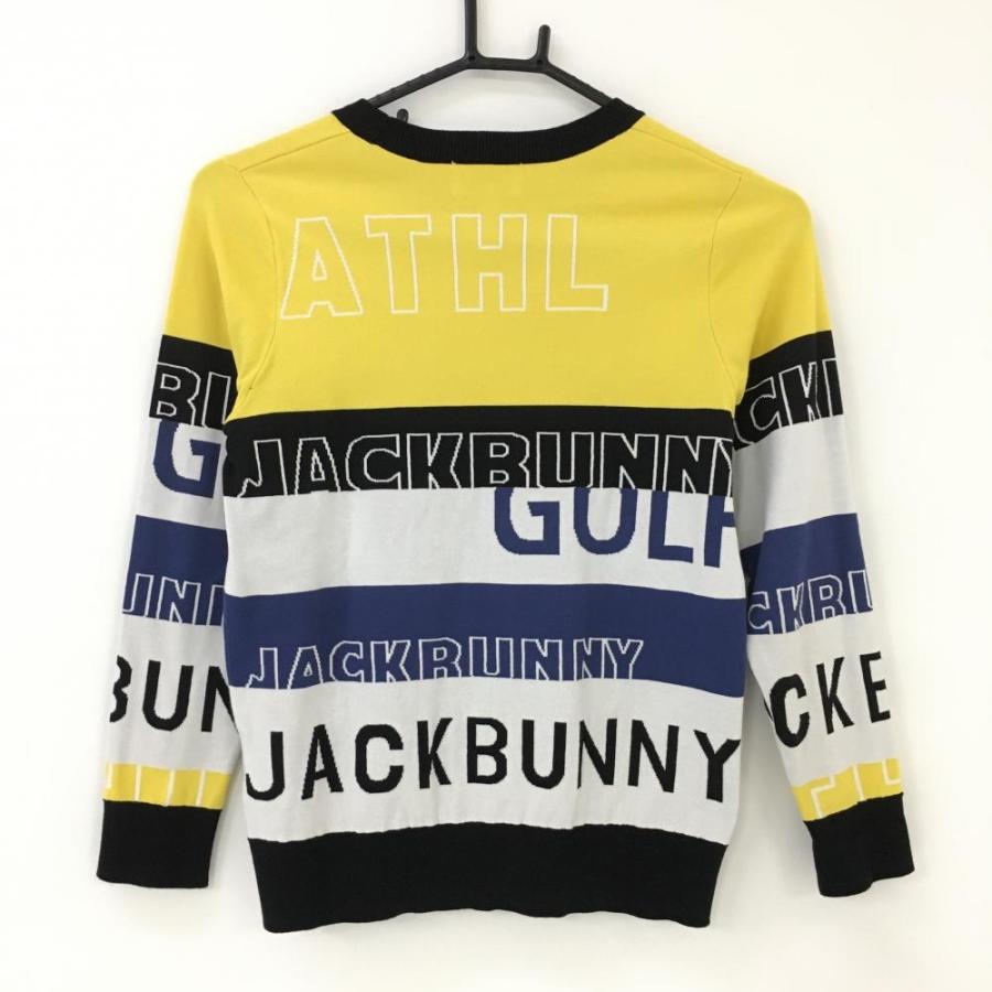 Jack Bunny!! ジャックバニー セーター イエロー×黒×白 ボーダー Jack Bunny!! ジャックバニー セーター イエロー×黒×白 ボーダー
