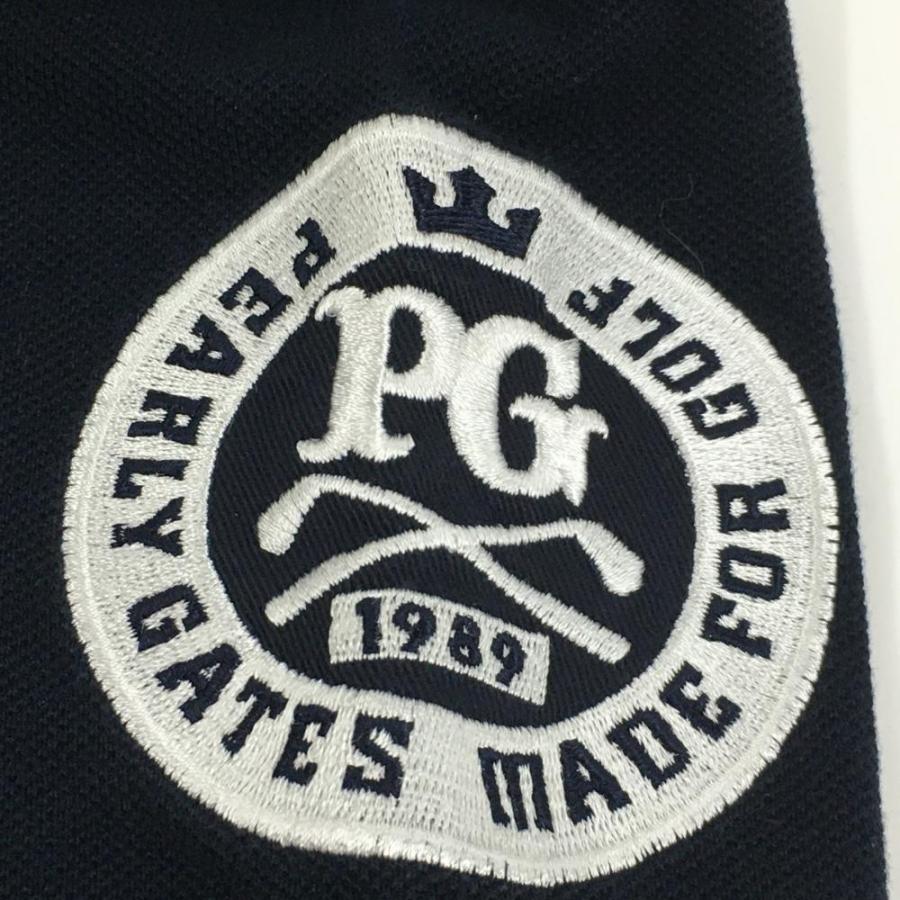 PEARLY GATES パーリーゲイツ 半袖ポロシャツ ネイビー×白 30 PEARLY GATES パーリーゲイツ 半袖ポロシャツ ネイビー×白 30
