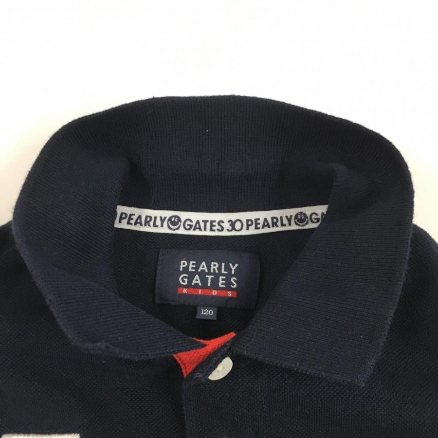 PEARLY GATES パーリーゲイツ 半袖ポロシャツ ネイビー×白 30 PEARLY GATES パーリーゲイツ 半袖ポロシャツ ネイビー×白 30