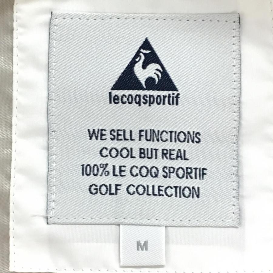 ルコック 2WAY中綿ジャケット 白×レッド 袖着脱可 プリント  レディース M ゴルフウェア le coq sportif｜reonard｜04