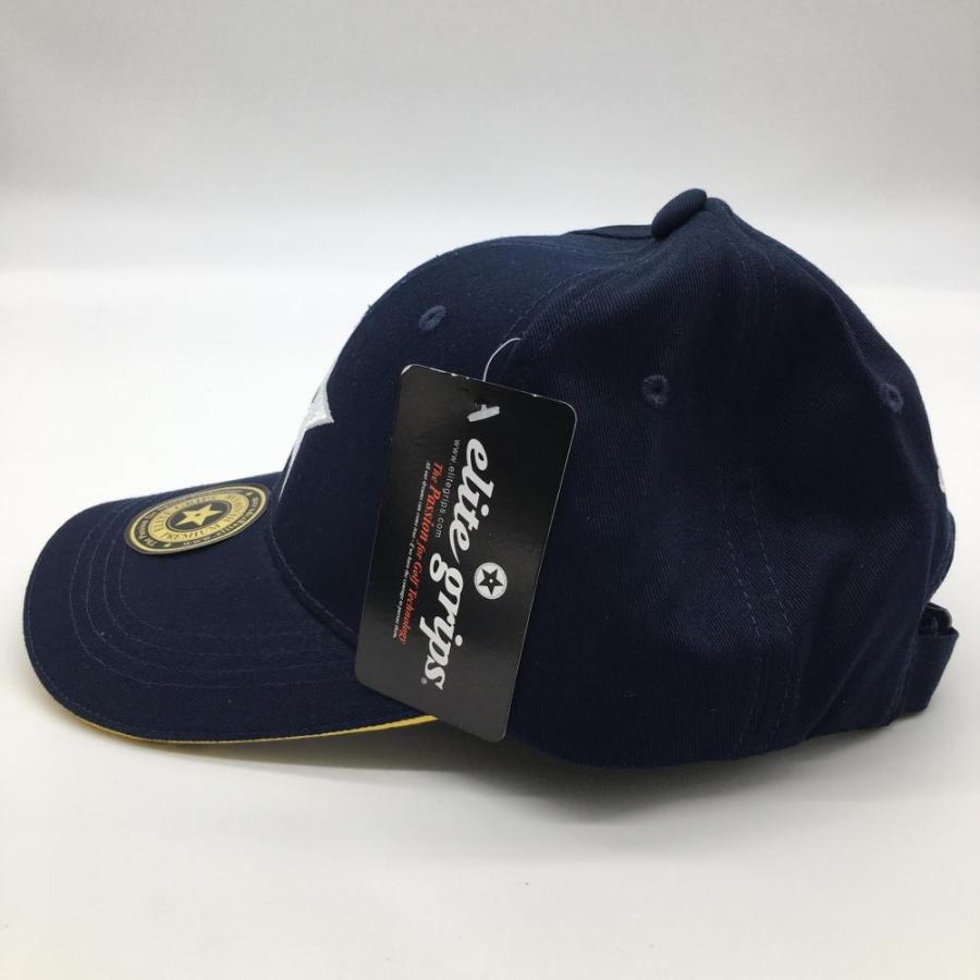 新品】エリートグリップ キャップ ネイビー×白 星刺しゅう 綿100