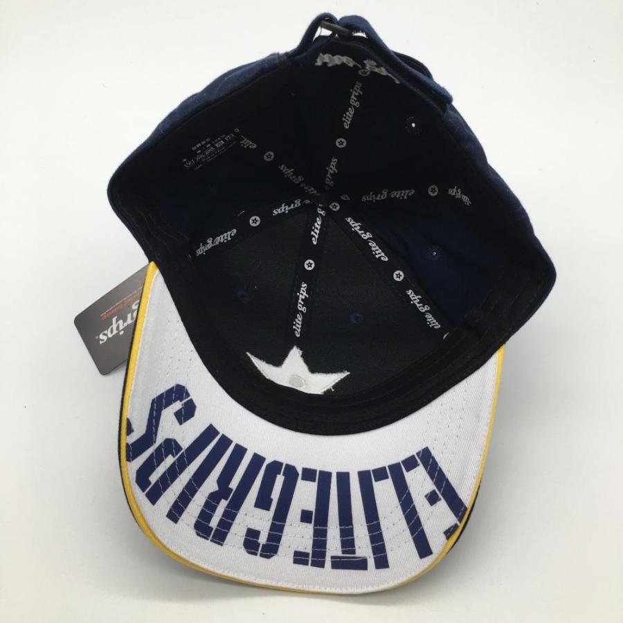 新品】エリートグリップ キャップ ネイビー×白 星刺しゅう 綿100