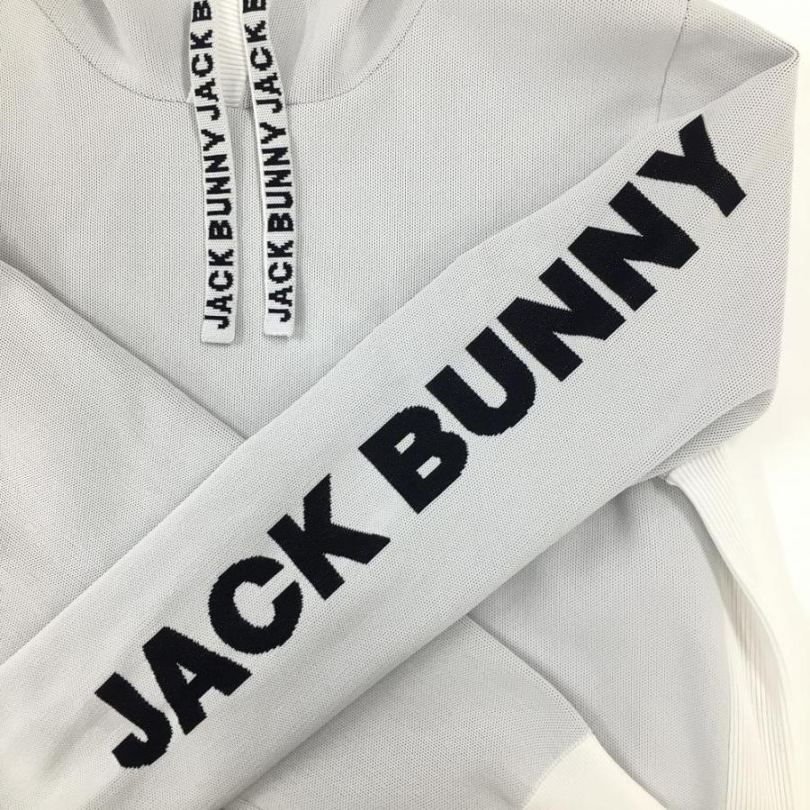 超美品】ジャックバニー パーカー ライトグレー×ネイビー ポケット付き