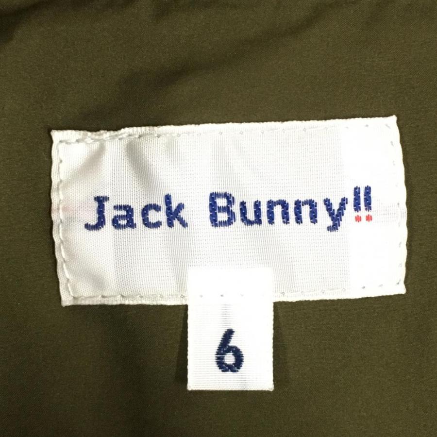 Jack Bunny!!（ジャックバニー） 中綿ジャケット カーキ×白 ロゴ