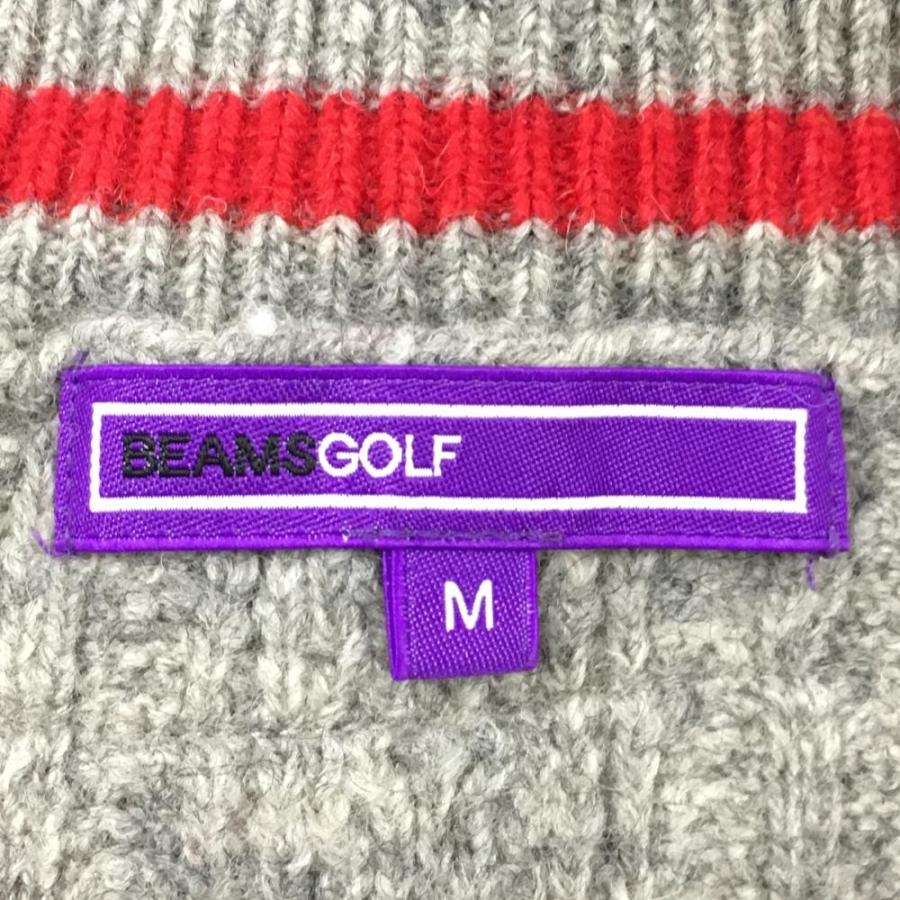 BEAMS（ビームス） ビームスゴルフ セーター グレー×ネイビー Vネック