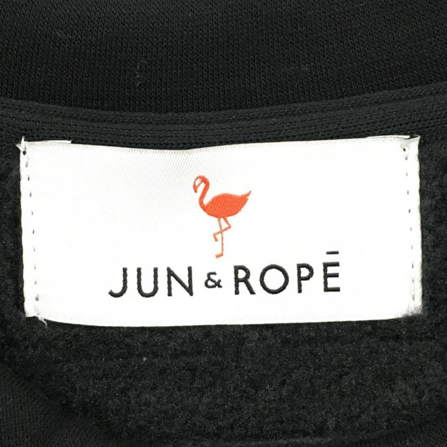 JUN&ROPE'（ジュンアンドロペ） トレーナー 黒 フロントプリント 裏