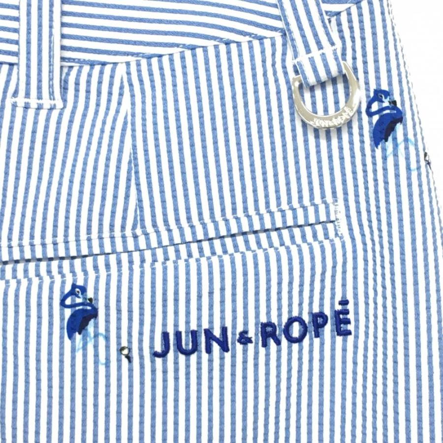 JUN&ROPE'（ジュンアンドロペ） スカート 白×ブルー ストライプ