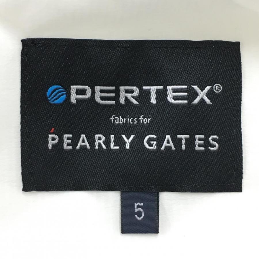 PEARLY GATES パーリーゲイツ ナイロンスニード 白 凹凸ロゴ