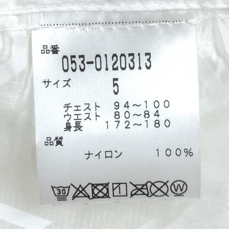 パーリーゲイツ ナイロンパーカー 白 ロゴ総柄 透け感 PERTEX ブルゾン