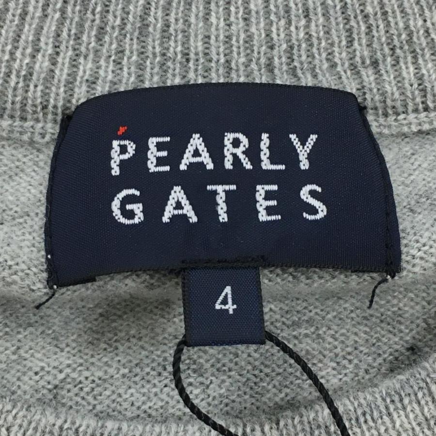 PEARLY GATES（パーリーゲイツ） セーター グレー 裾サイドロゴ ウール
