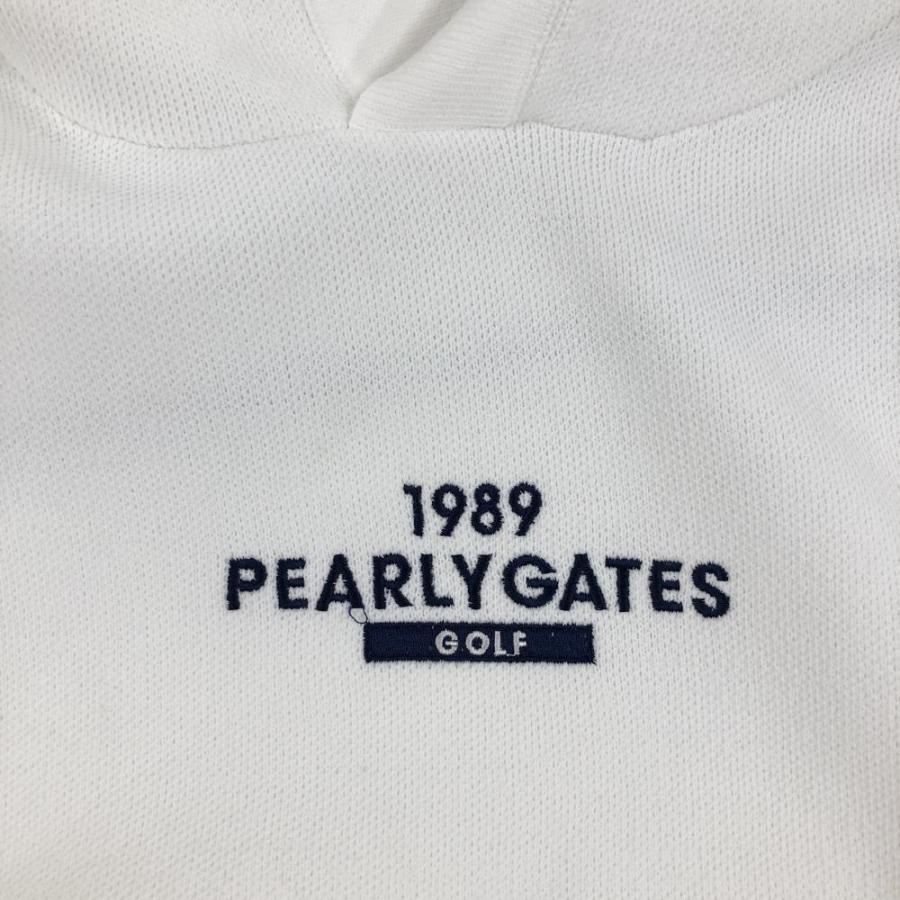 PEARLY GATES パーリーゲイツ フード付きセーター 白 フロントロゴ 