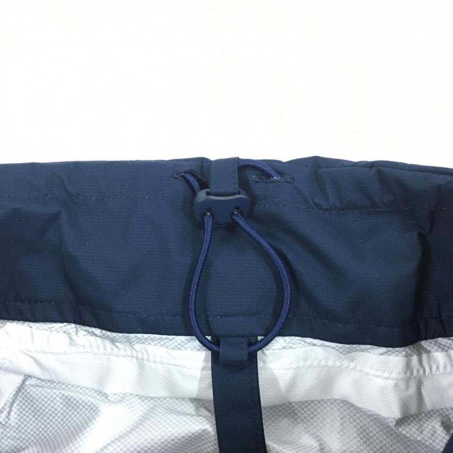 新品】パーリーゲイツ 2WAYレインワンピース ネイビー×白 フード