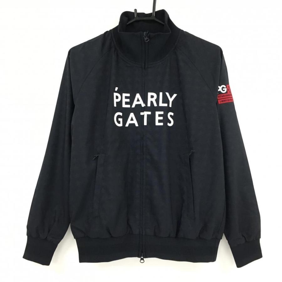 PEARLY GATES パーリーゲイツ ジャケットブルゾン 黒 総柄地模様 PEARLY GATES パーリーゲイツ ジャケットブルゾン 黒 総柄地模様