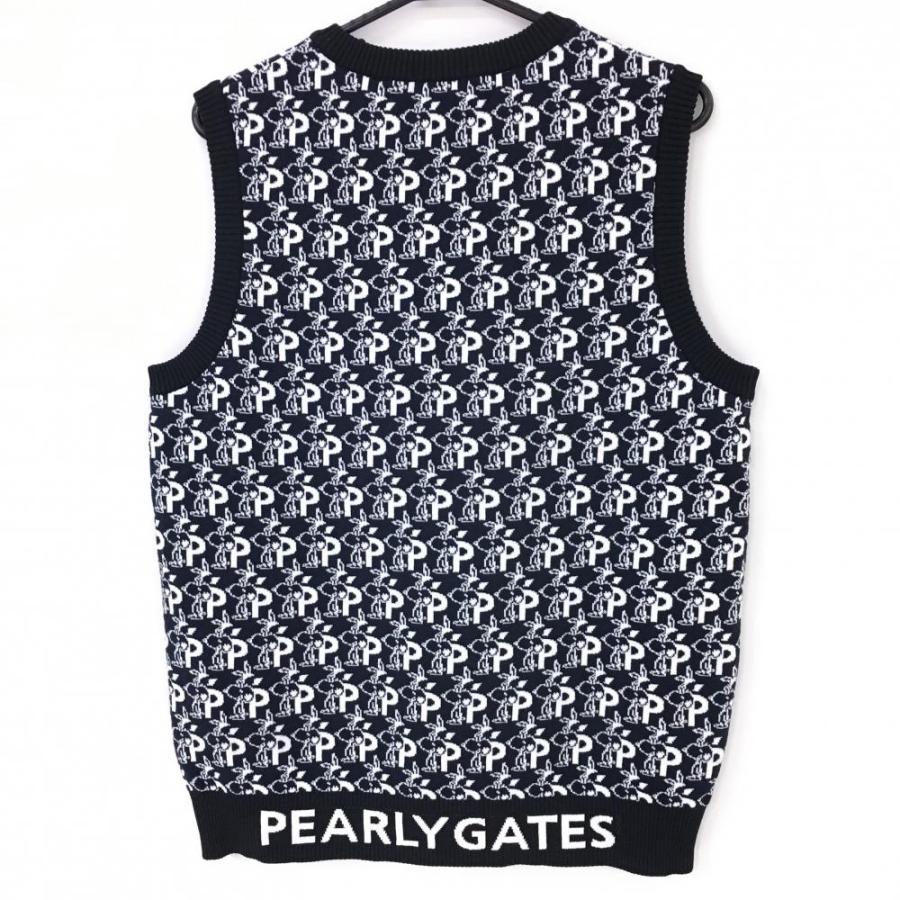 PEARLY GATES パーリーゲイツ×PEANUTS ニットベスト 黒×白 PEARLY GATES パーリーゲイツ×PEANUTS ニットベスト 黒×白