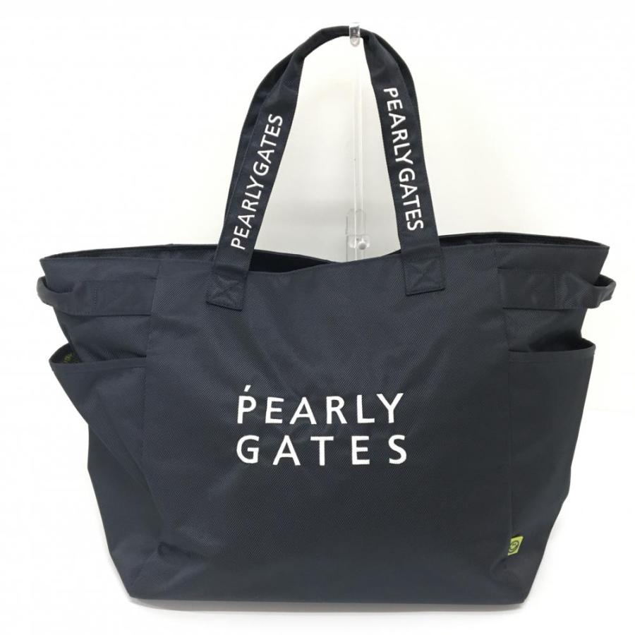 超美品】パーリーゲイツ ビッグトートバッグ ダークネイビー PGニコ