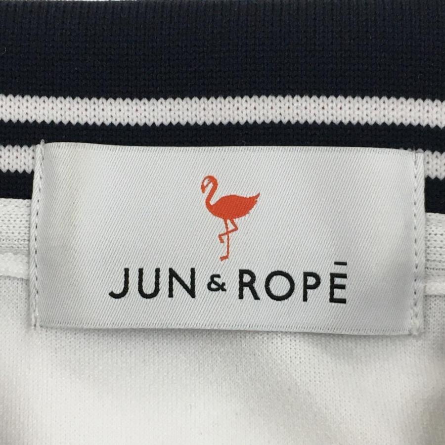 JUN&ROPE' ジュンアンドロペ ノースリーブシャツ 白×ネイビー JUN&ROPE' ジュンアンドロペ ノースリーブシャツ 白×ネイビー
