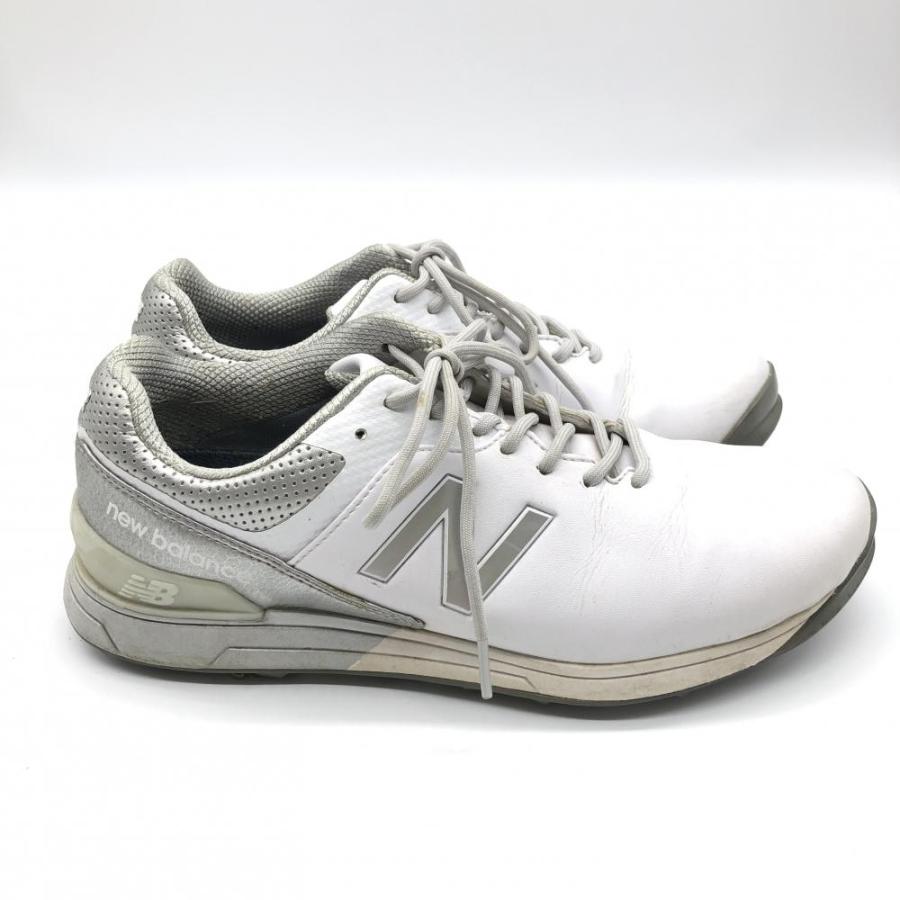 ニューバランス ゴルフシューズ 白×シルバー MG2500WS メンズ 25
