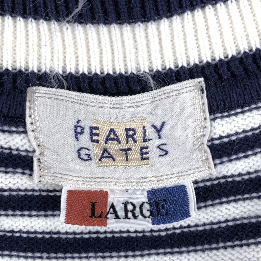 PEARLY GATES パーリーゲイツ ニットベスト ネイビー×白