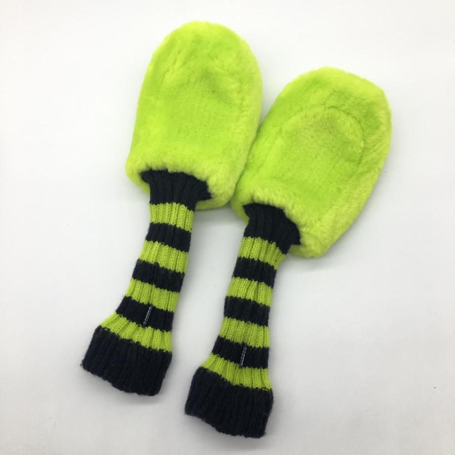 超美品】パーリーゲイツ ヘッドカバー 2点セット ライトグリーン 超美品】パーリーゲイツ ヘッドカバー 2点セット ライトグリーン