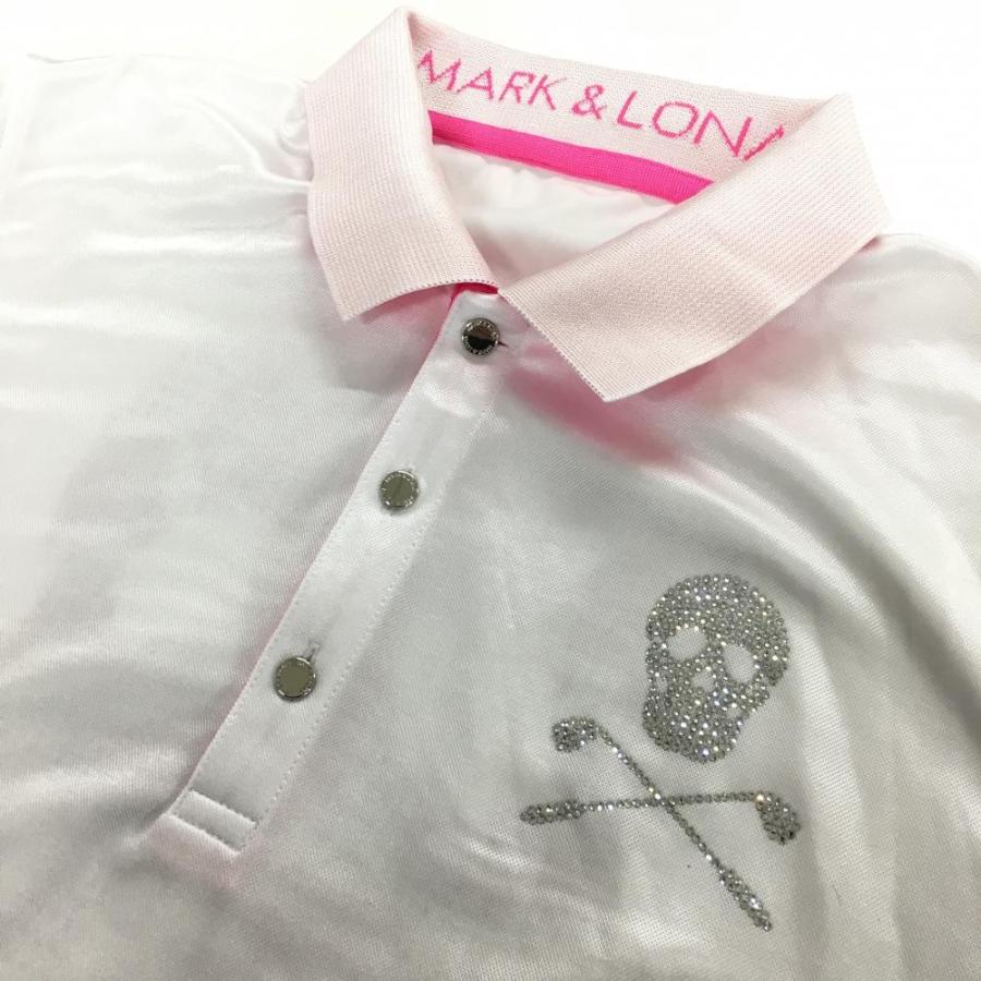 MARK & LONA スカル ポロシャツ ホワイト 半袖 ゴルフウェア MARK & LONA スカル ポロシャツ ホワイト 半袖 ゴルフウェア 【公式通販】
