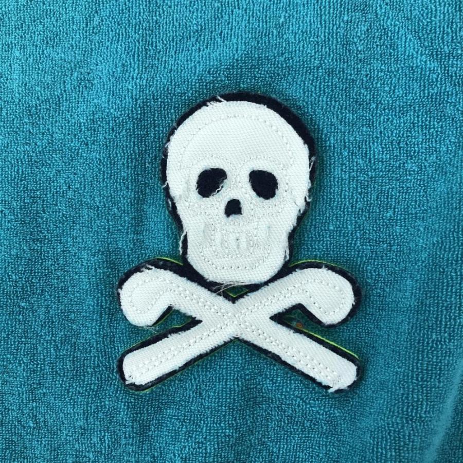 (美品/Lサイズ相当) MARK&LONA 半袖 ポロシャツ ワッペン スカル 美品/Lサイズ相当) MARK&LONA 半袖 ポロシャツ ワッペン スカル