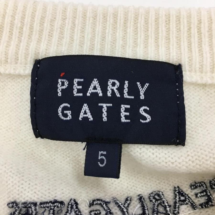 PEARLY GATES（パーリーゲイツ） セーター 白×ネイビー 背面星
