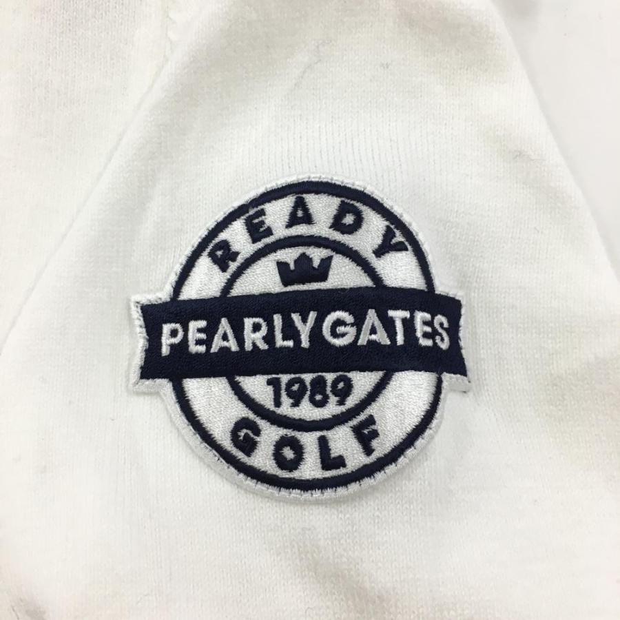 PEARLY GATES（パーリーゲイツ） タートルネックセーター 白 裾ロゴ