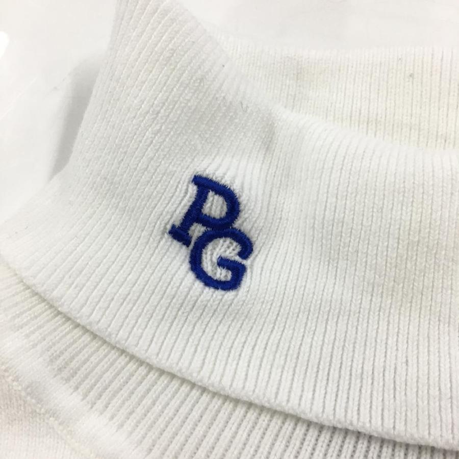 最新 パーリーゲイツ ニット タートルネック 白 ゴルフ ウェア ロゴ インナー PEARLY GATES（パーリーゲイツ） タートルネックセーター 白 裾ロゴ