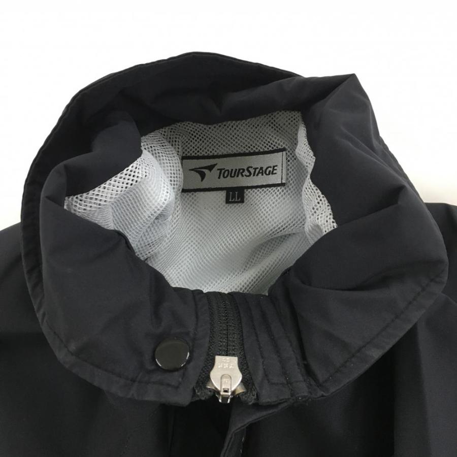 TOURSTAGE ツアーステージ 2WAYレインジャケット 黒 裏メッシュ 袖着脱