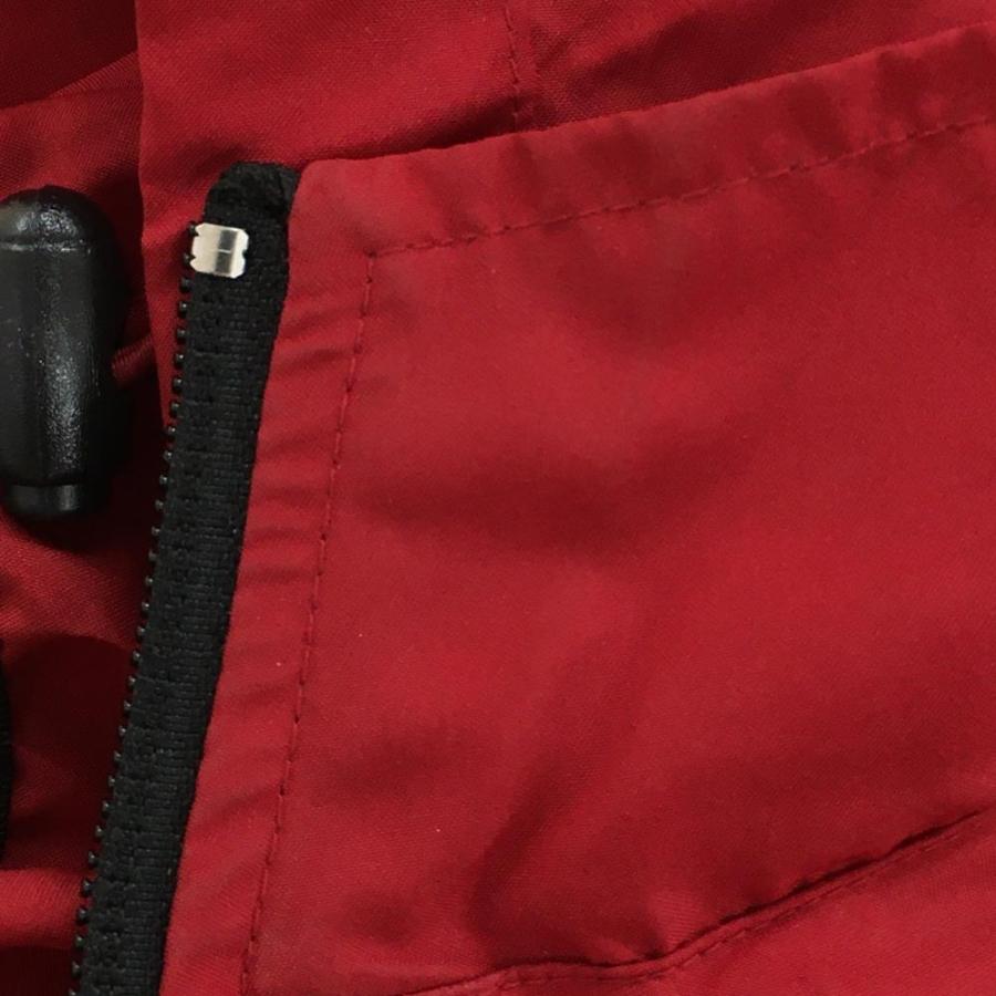 美品】マリクレール パーカーベスト レッド 裏メッシュ ポケッタブル