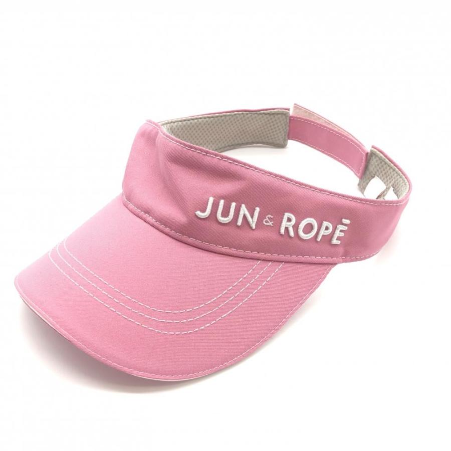 JUN&ROPE'（ジュンアンドロペ） サンバイザー ピンク ロゴ白 ゴルフ
