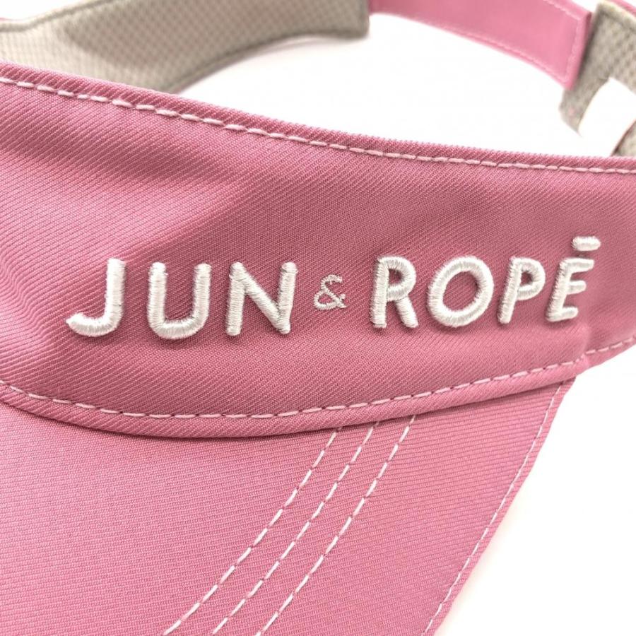 JUN&ROPE'（ジュンアンドロペ） サンバイザー ピンク ロゴ白 ゴルフ