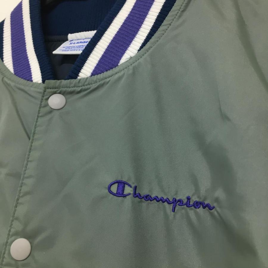 Champion（チャンピオン） ナイロンベスト ライトグリーン系×ネイビー