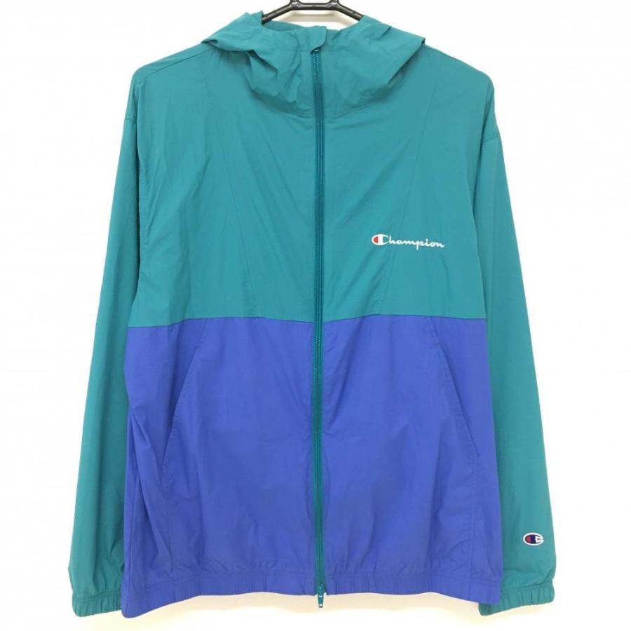 Champion（チャンピオン） ナイロンパーカー ブルーグリーン×ブルー 