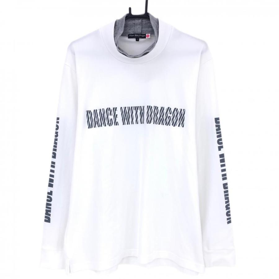 ダンスウィズドラゴン 長袖ハイネックシャツ Dance With Dragon（ダンスウィズドラゴン） 長袖ハイネックシャツ 白