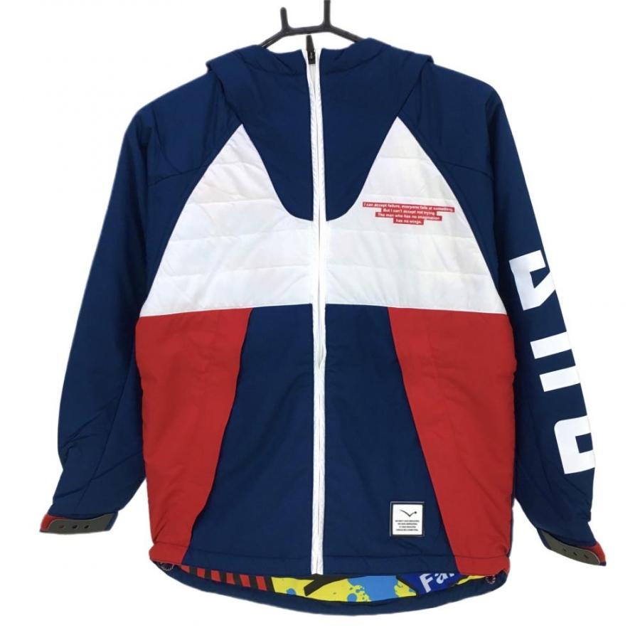 ラッセルノ ジャケット ネイビー×レッド×白 フード付き  