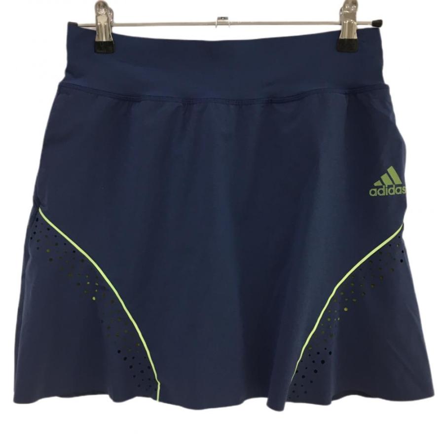 チャンピオン　ゴルフ　インナーパンツ付　ストレッチ　撥水　スカート L ネイビー adidas（アディダス） ストレッチスカート ネイビー×イエロー