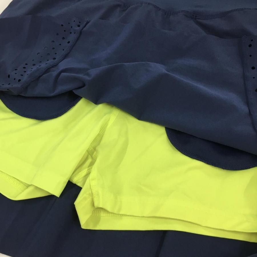 adidas（アディダス） ストレッチスカート ネイビー×イエロー