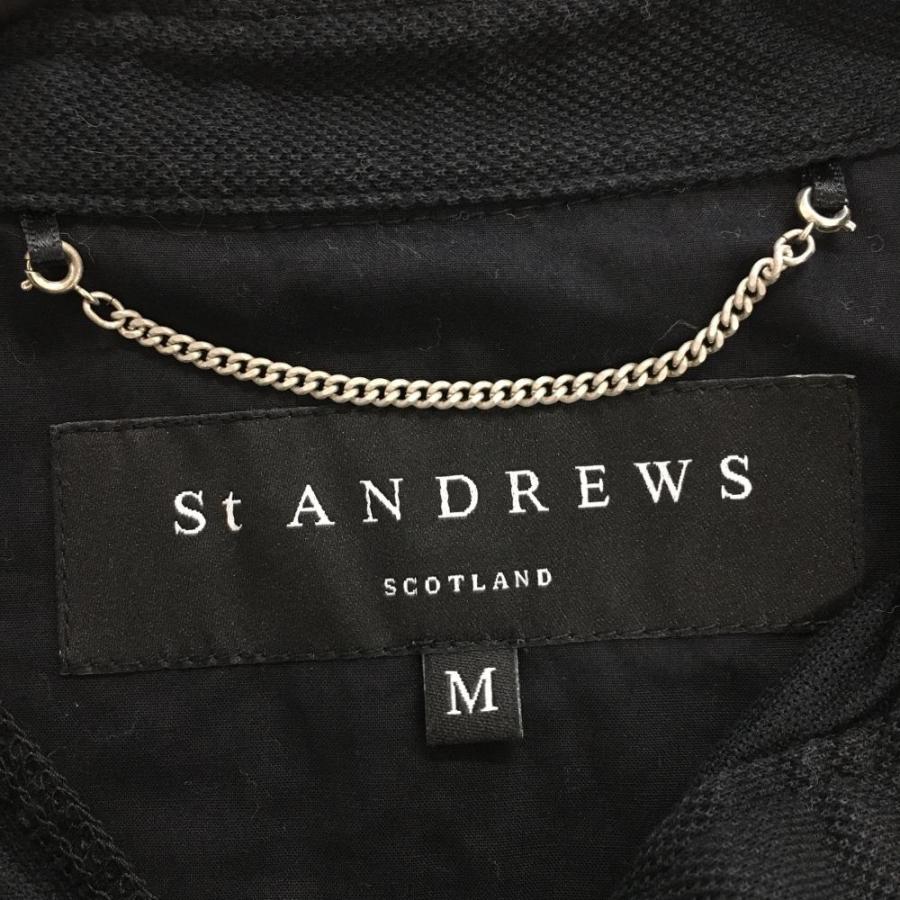 St ANDREWS セントアンドリュース 半袖ポロシャツ 黒 ユニコーン柄