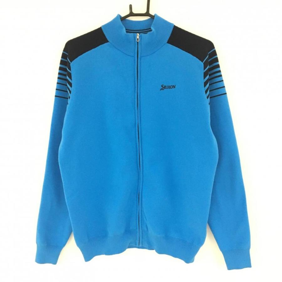 SRIXON スリクソンbyデサント ニットジャケット ライトブルー×ネイビー