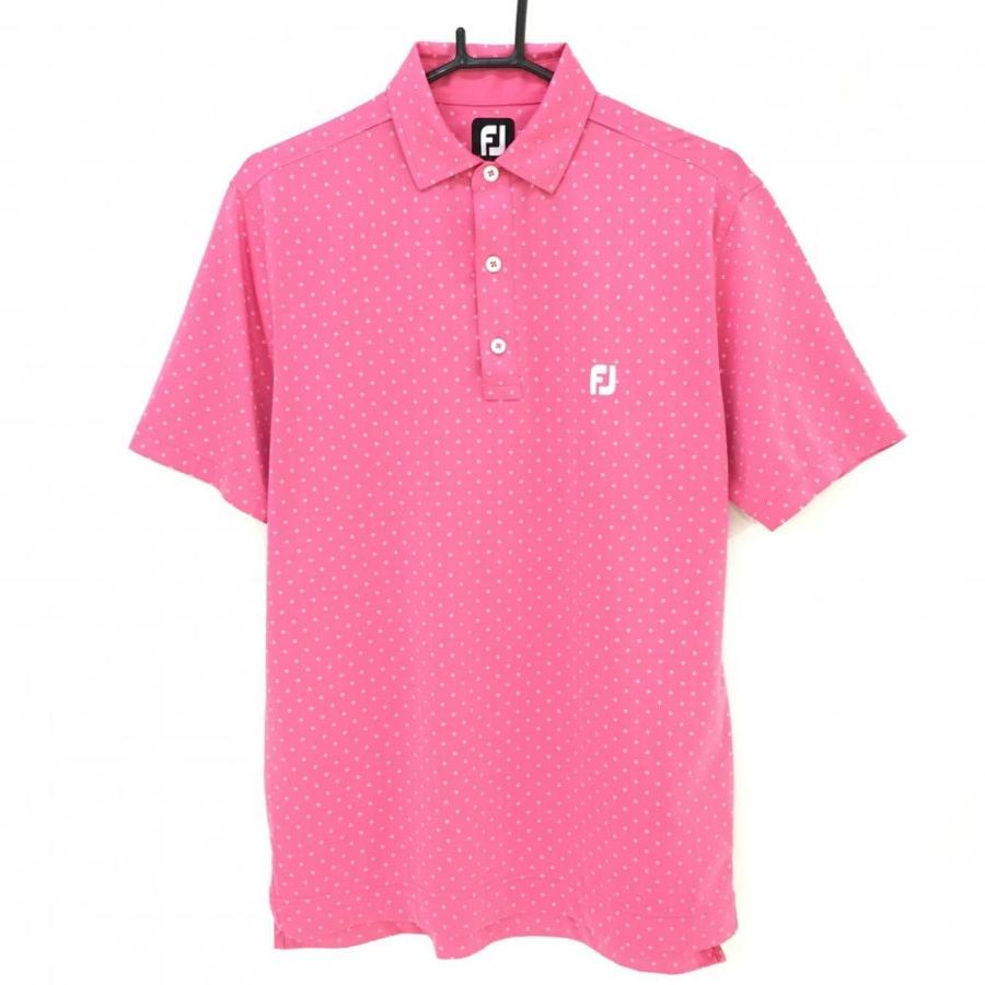 新品　FootJoy ゴルフウェア ポロシャツ ピンク 総柄 L ¥25300 FootJoy（フットジョイ） 【超美品】フットジョイ 半袖ポロシャツ